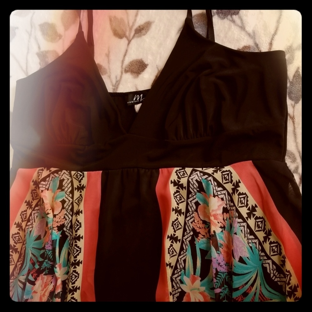 Floral Handkerchief Tunic Top